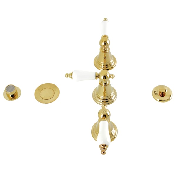 ThreeHandle Bidet Faucet, Polished Brass